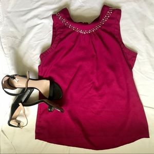 Banana Republic Jeweled Collar Top